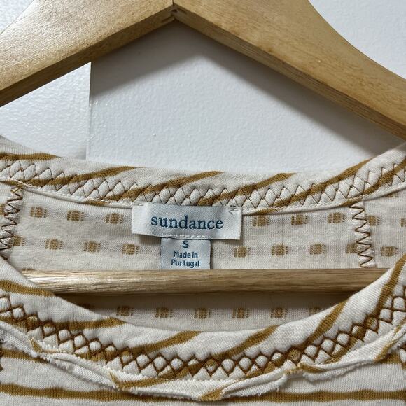 Sundance Womens Embroidered Knit Long Sleeve Top Size S Striped Southwest Boho - Picture 5 of 6